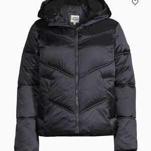 UGG Women's Charcoal Puffer Coat